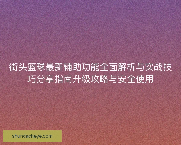 街头篮球最新辅助功能全面解析与实战技巧分享指南升级攻略与安全使用 街头篮球最新辅助功能全面解析与实战技巧分享指南升级攻略与安全使用